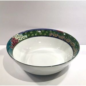 MINT! Vtg 90s Christopher Stuart 'Boundaries' Pattern Large Serving Bowl - Y0239
